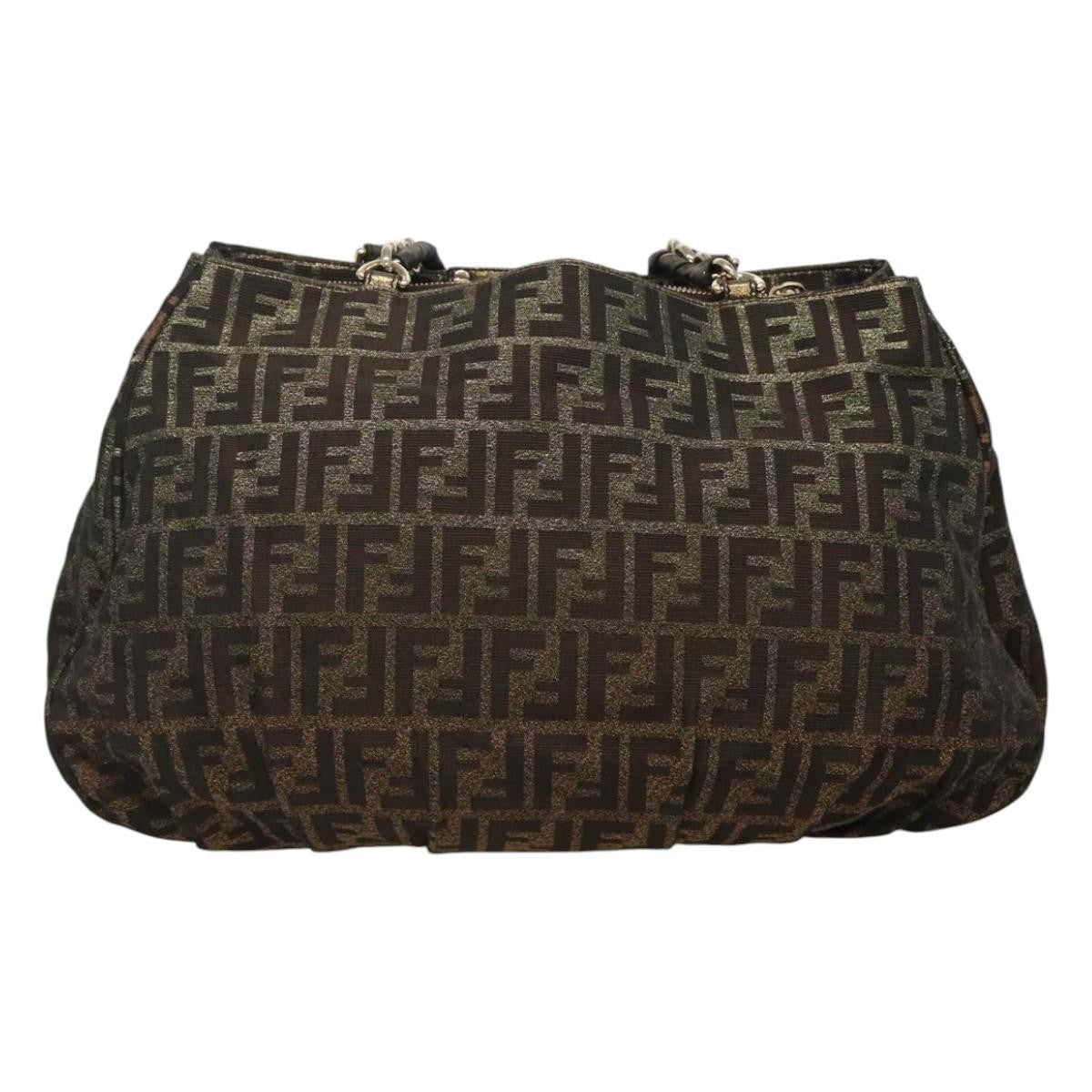 Fendi Mia Tote Metallic Zucca Canvas