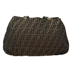 Fendi Mia Tote Metallic Zucca Canvas