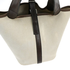 Hermes Picotin Bag Toile and Leather