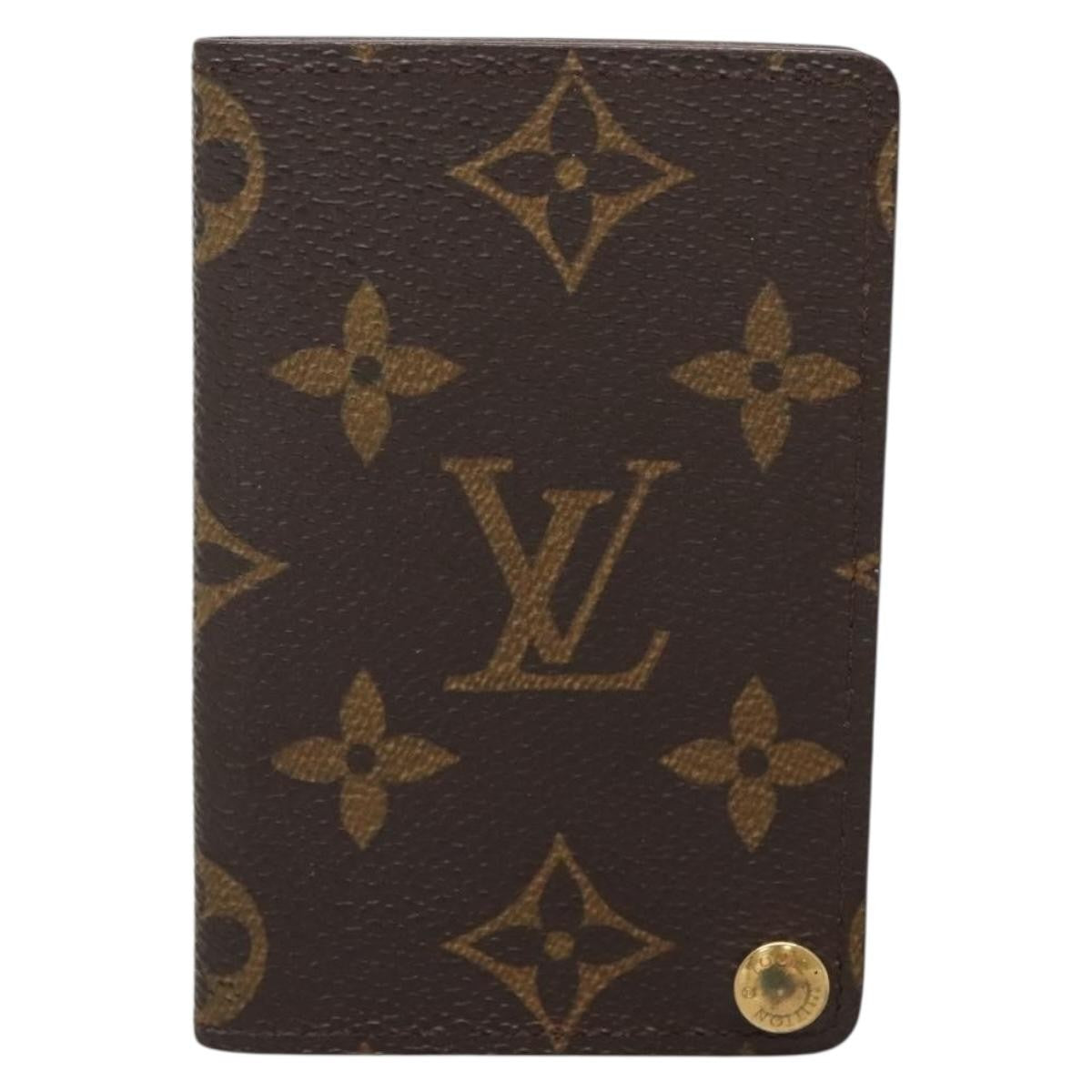 Louis Vuitton Porte Cartes Pression Card Case Monogram Canvas