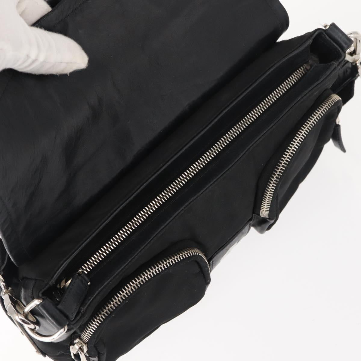 Prada Double Pocket Buckle Flap Bag Tessuto with Leather