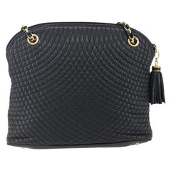 Bally Vintage Chain Shoulder Bag Quilted Leather