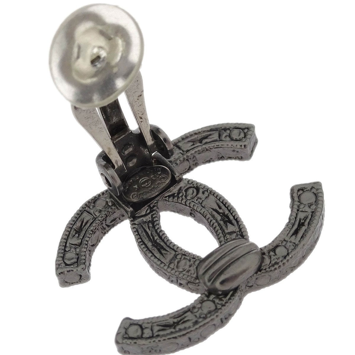 Chanel CC Clip-On Earrings Metal with Crystal