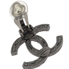 Chanel CC Clip-On Earrings Metal with Crystal