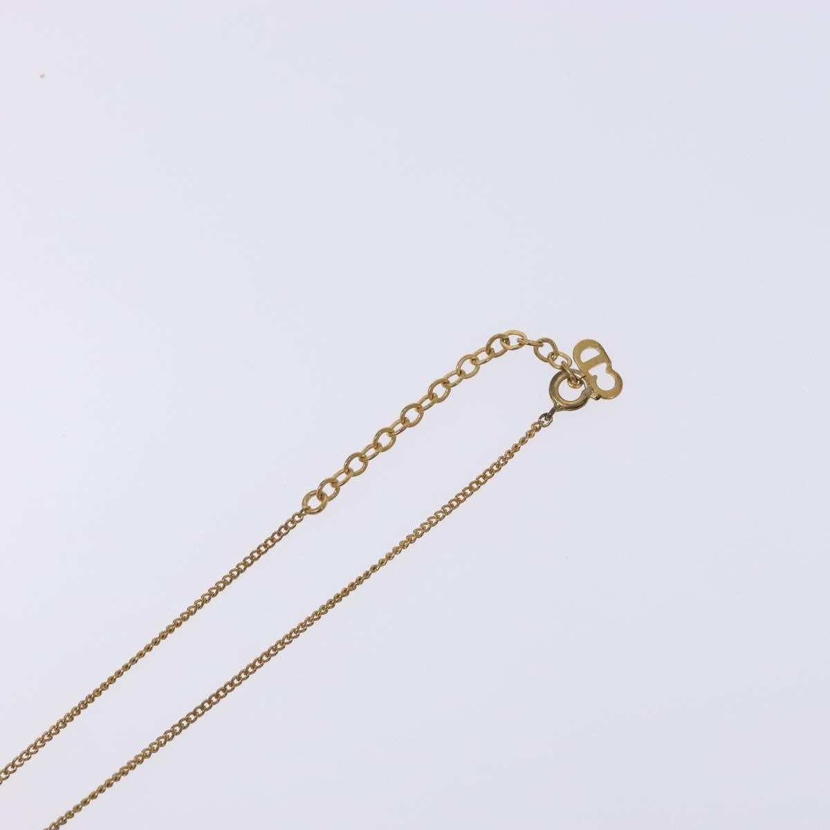Christian Dior CD Round Pendant Necklace Metal