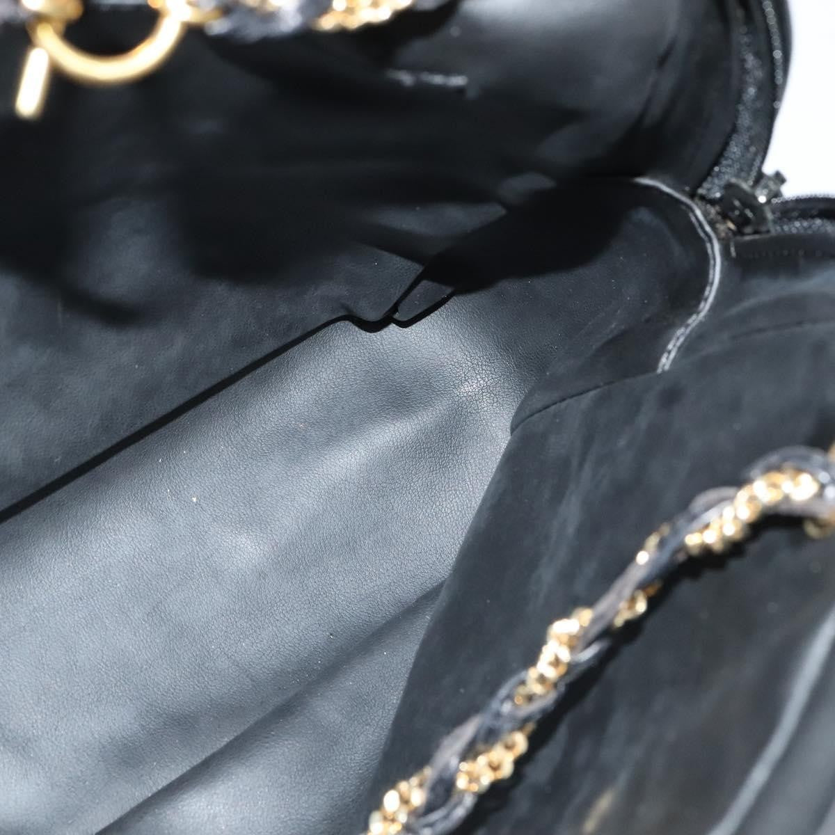 Bally Vintage Chain Shoulder Bag Quilted Leather