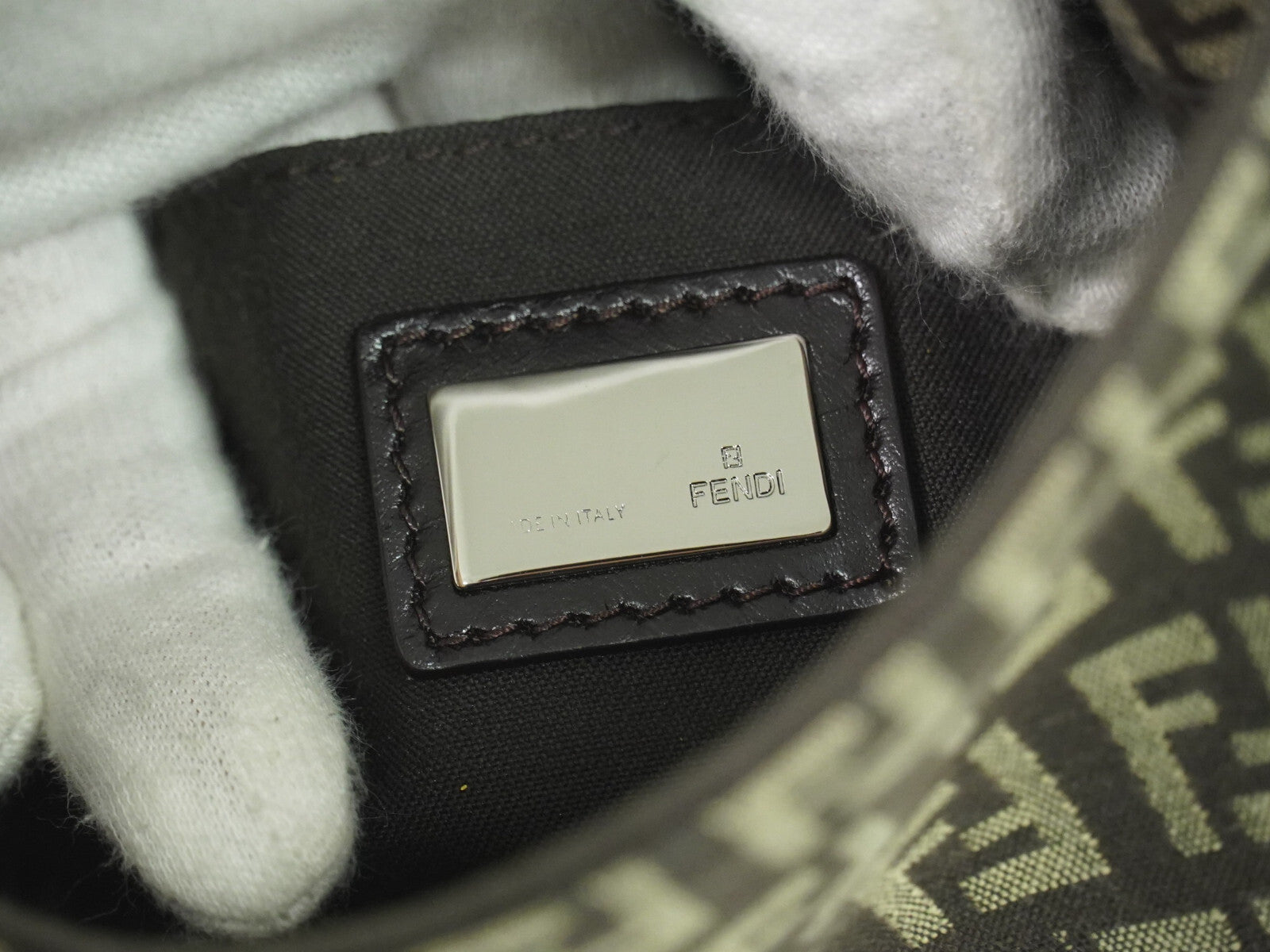 Fendi Mamma Baguette Shoulder Bag Canvas