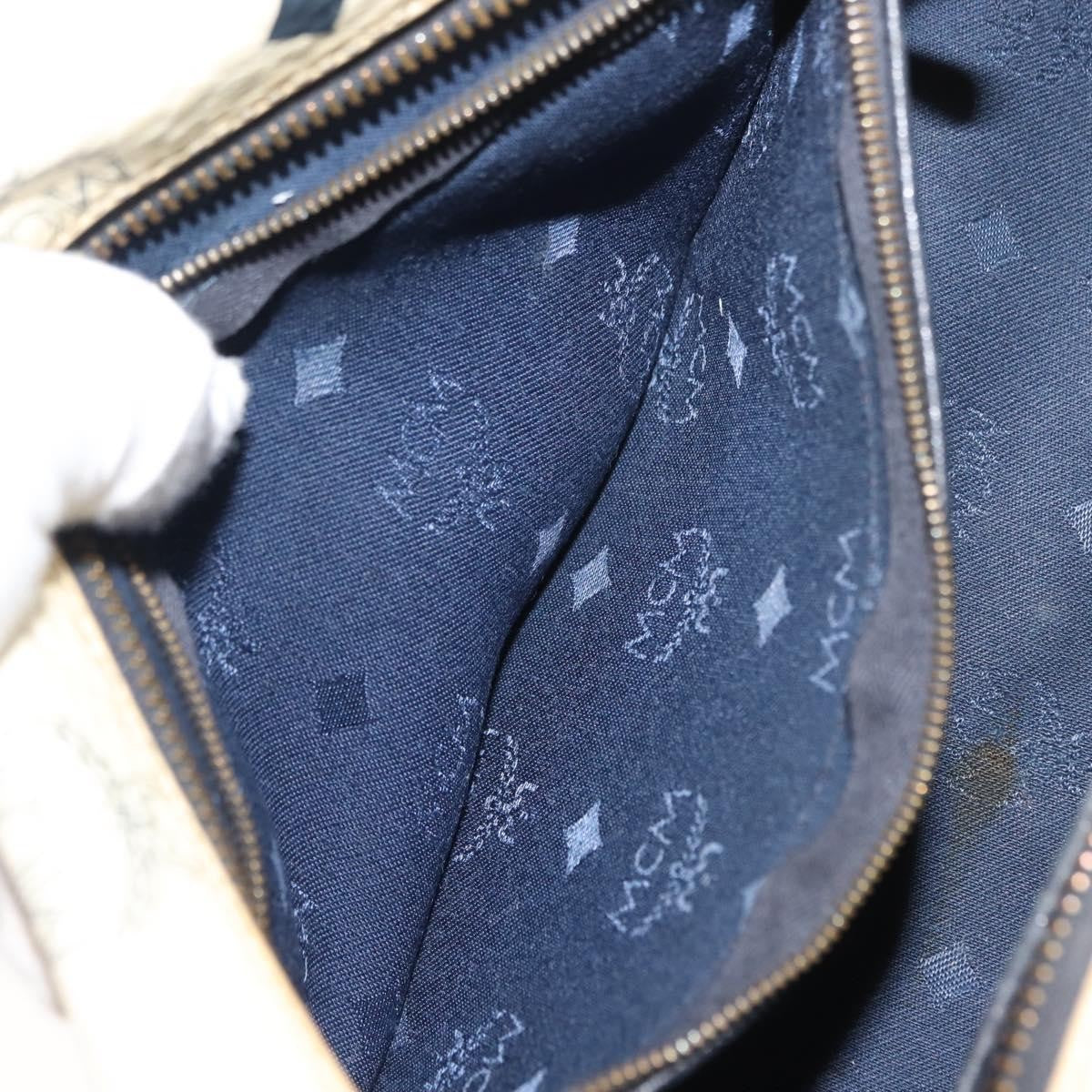 MCM Visetos Handbag Canvas and Leather