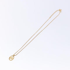 Christian Dior CD Pendant Necklace Gold-plated