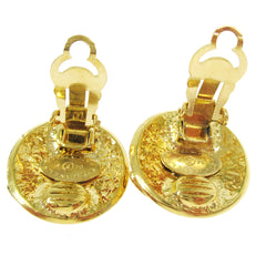 Chanel Vintage Round CC Clip-On Earrings Metal