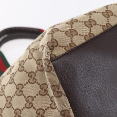 Gucci Web Zip Tote GG Canvas