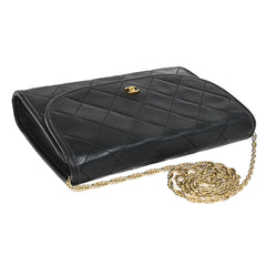 Chanel Vintage Round Flap Bag Quilted Lambskin