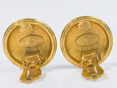 Chanel CC Round Earrings Metal