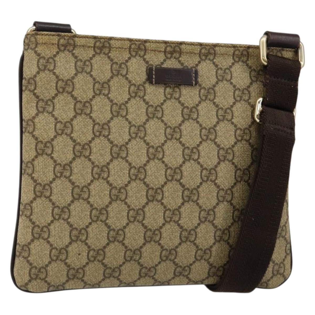 Gucci Flat Messenger Bag GG Canvas