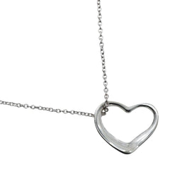 Tiffany & Co. Elsa Peretti Open Heart Pendant Necklace silver