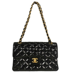 Chanel Vintage Double Sided Flap Bag Quilted Patent