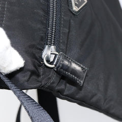 Prada Front Zip Convertible Flat Messenger Tessuto with Leather