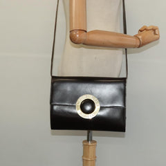 Celine Vintage Circle Logo Crossbody Bag Leather