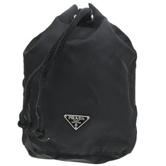 Prada Drawstring Wristlet Bucket Bag Tessuto