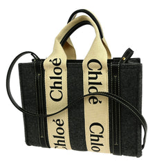 Chloe Woody Convertible Tote Recycled Felt with Leather and Canvas