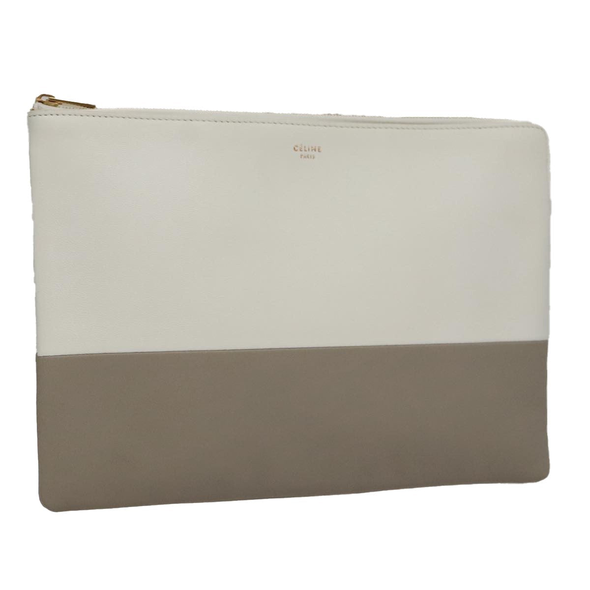Celine Bicolor Solo Clutch Leather