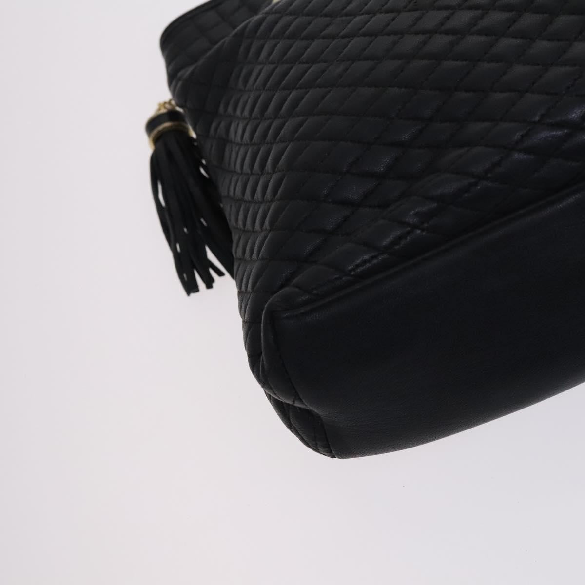 Bally Vintage Chain Shoulder Bag Quilted Leather