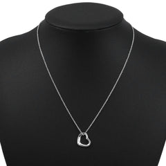 Tiffany & Co. Elsa Peretti Open Heart Pendant Necklace silver
