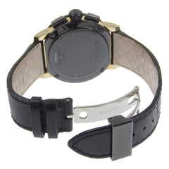 Gucci 101G Chronograph Quartz Watch Stainless Steel and Guccissima Leather with Diamond Markers