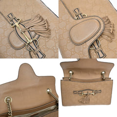 Gucci Emily Chain Flap Bag Guccissima Leather
