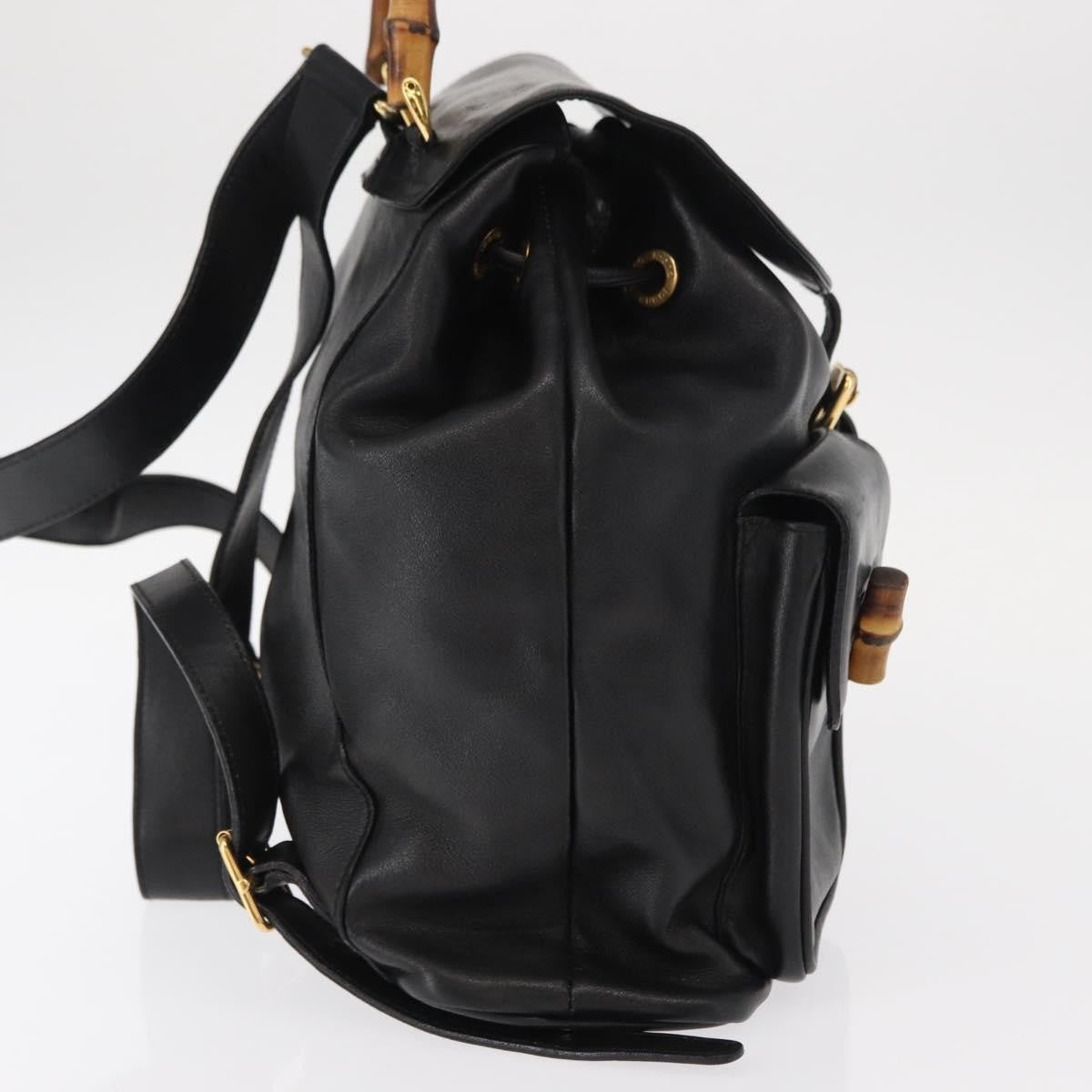 Gucci Vintage Bamboo Backpack Leather