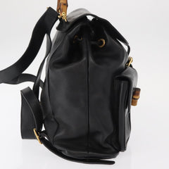 Gucci Vintage Bamboo Backpack Leather