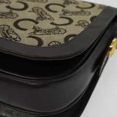 Celine C Sulky Shoulder bag Canvas and Leather