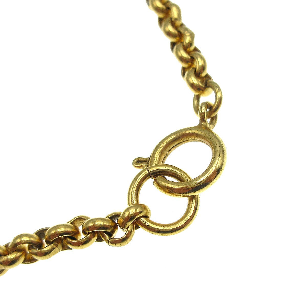 Chanel CC Heart Pendant Necklace Metal