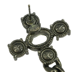 Chanel CC Dangle Earrings Metal with Crystals