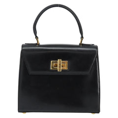 Celine Vintage Convertible Turnlock Top Handle Bag Leather