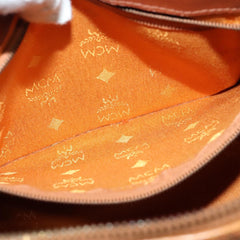 MCM Visetos Handbag Canvas and Leather