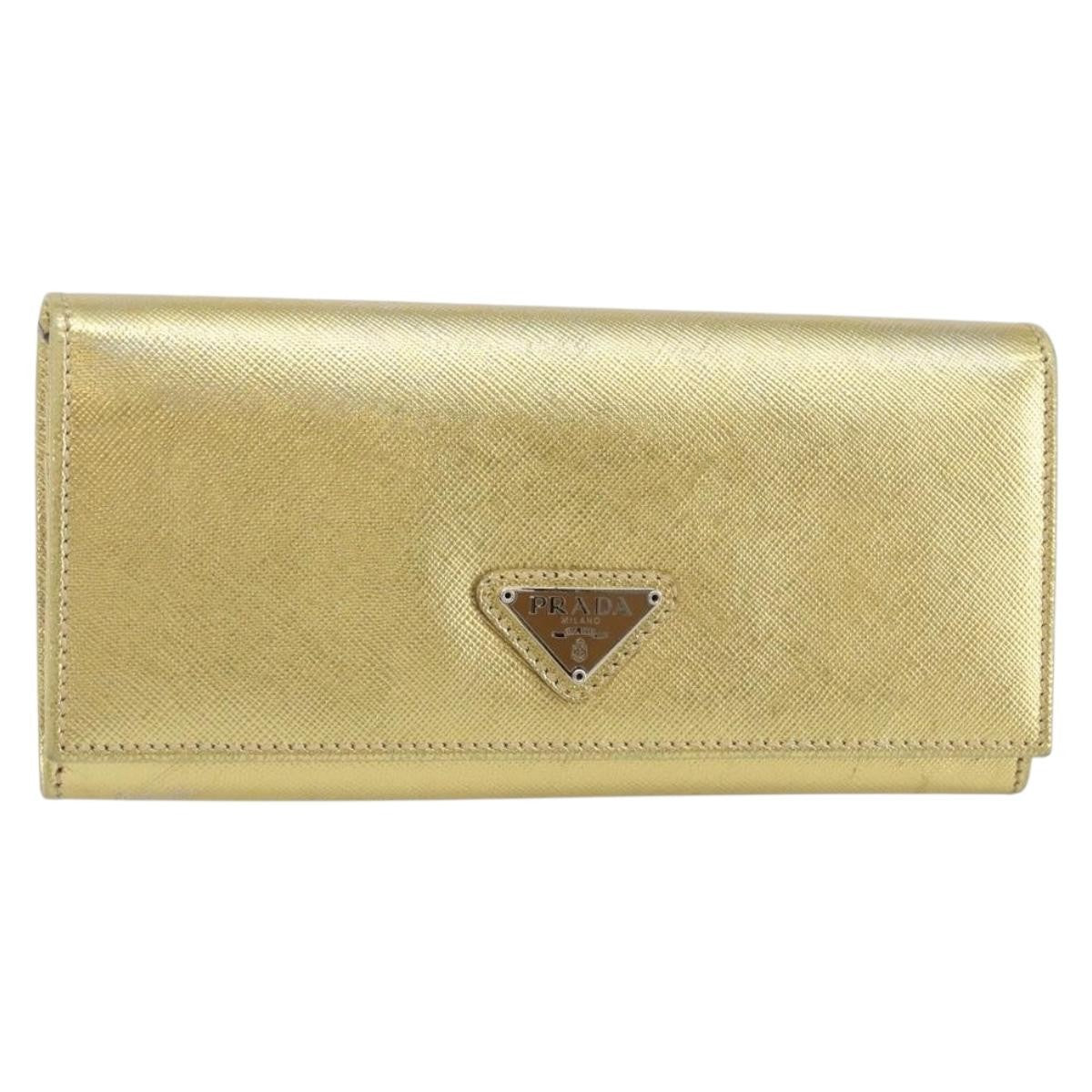 Prada Continental Wallet Saffiano Leather