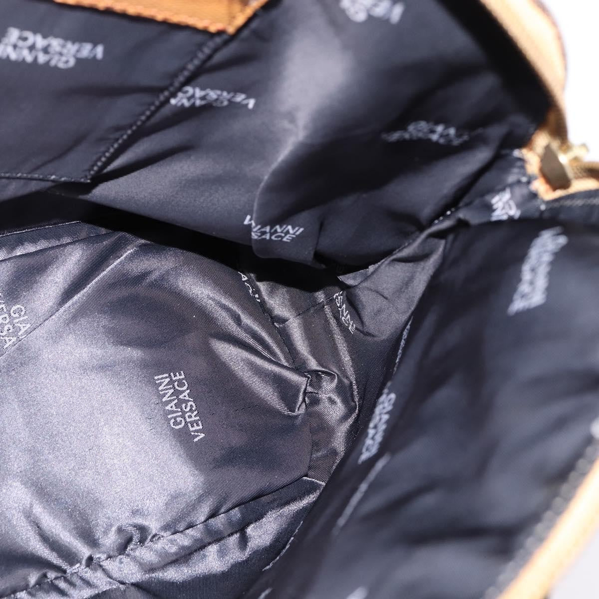 Versace Vintage Sun Zip Satchel Embossed Leather