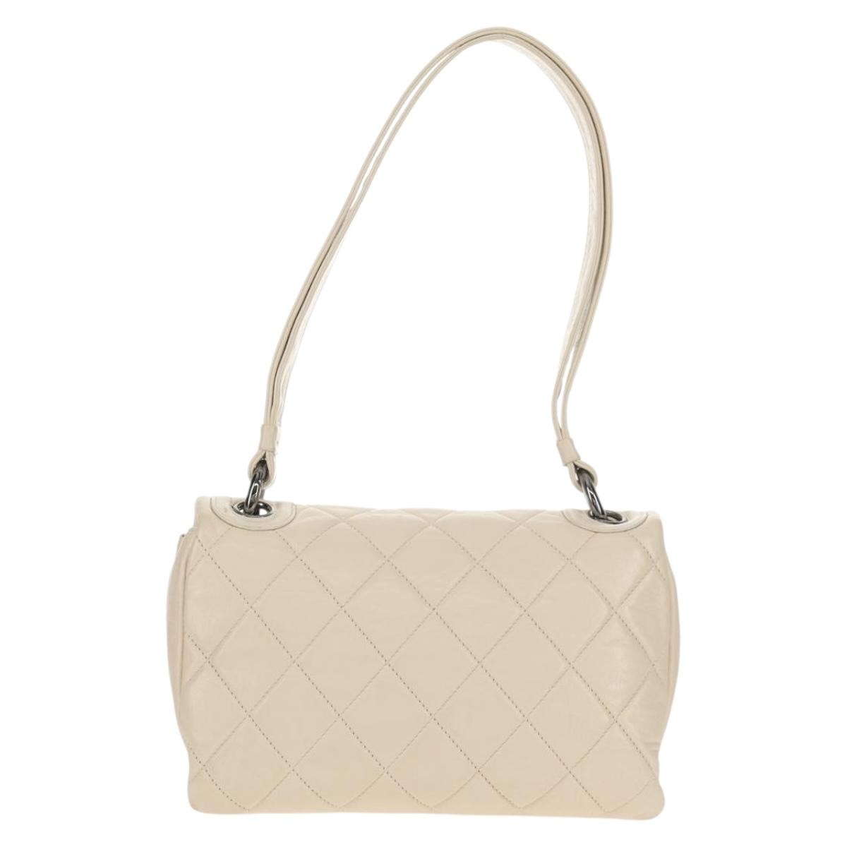 Chanel Padded Envelope Flap Bag Quilted Aged Calfskin
