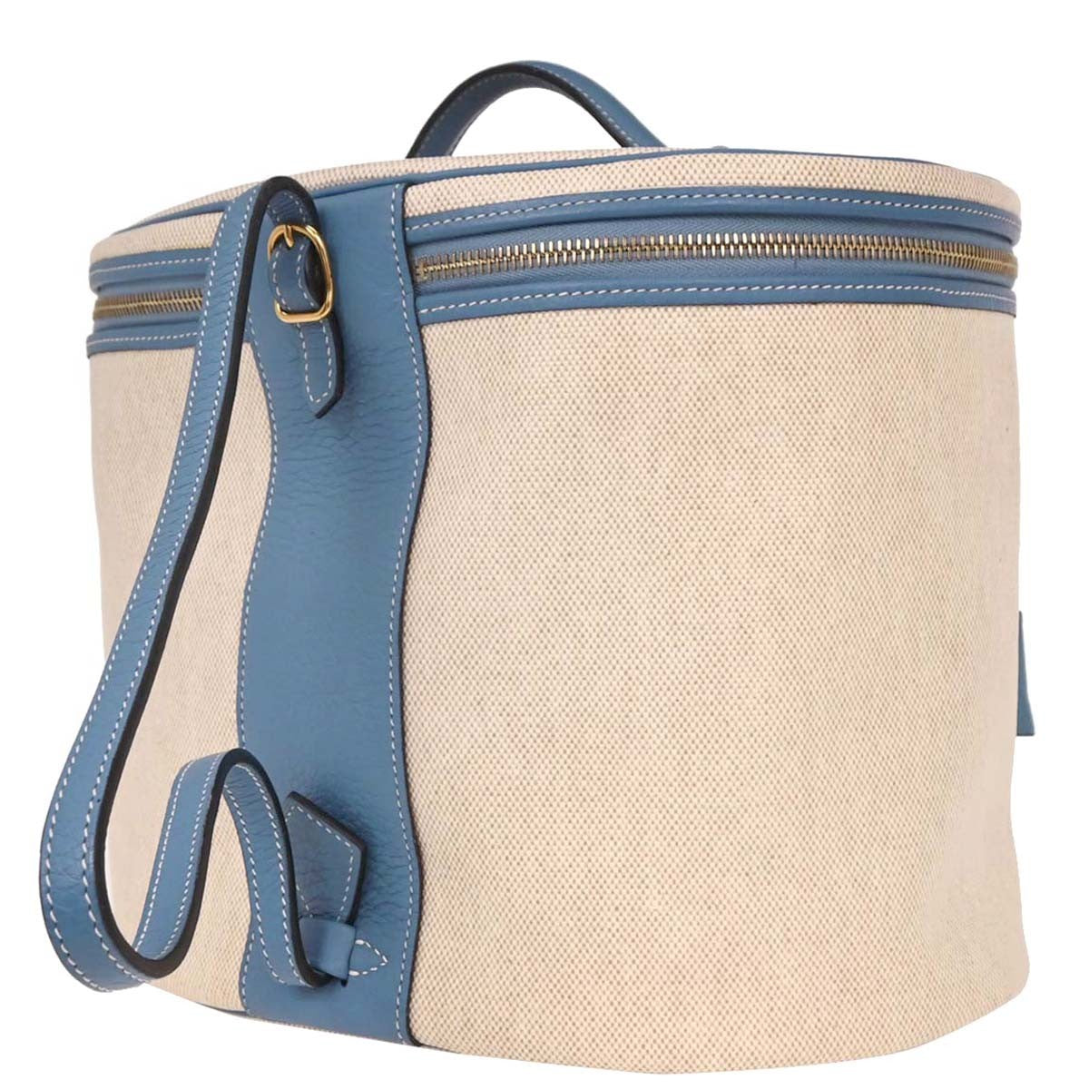 Hermes Intercity Victoria Travel Case Toile with Leather