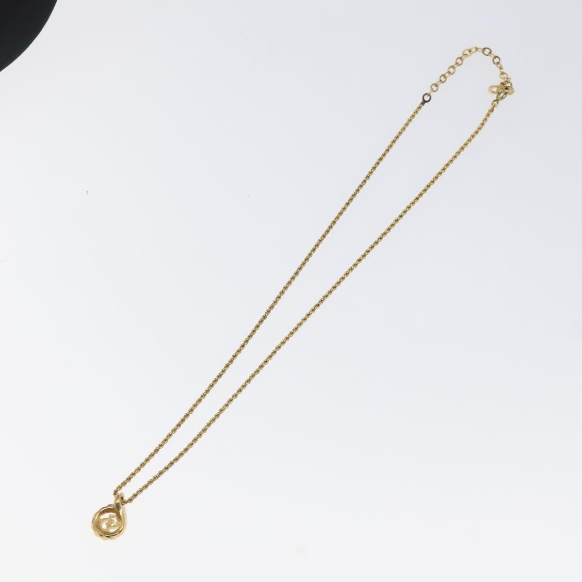 Christian Dior CD Pendant Necklace Gold-plated