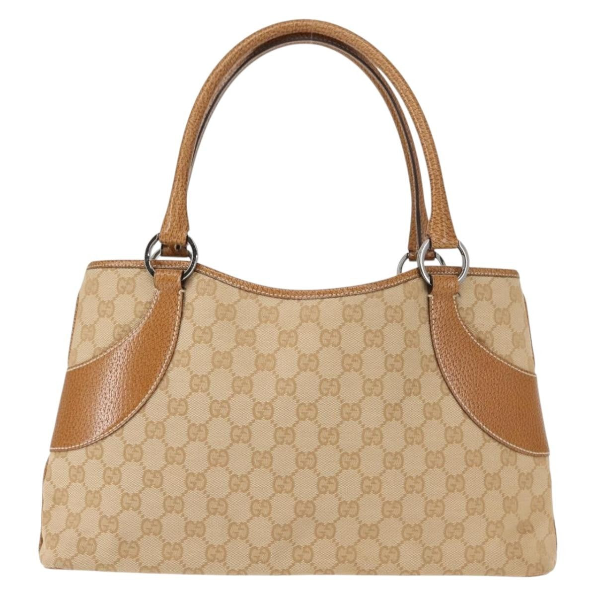Gucci Vintage Ring Tote GG Canvas with Leather