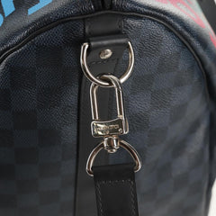 Louis Vuitton Keepall Bandouliere Bag Limited Edition Damier Cobalt Jungle