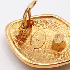 Chanel Vintage CC Diamond Shape Clips-On Earrings Gold-Plated