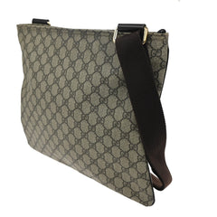 Gucci Zip Top Messenger Bag GG Coated Canvas
