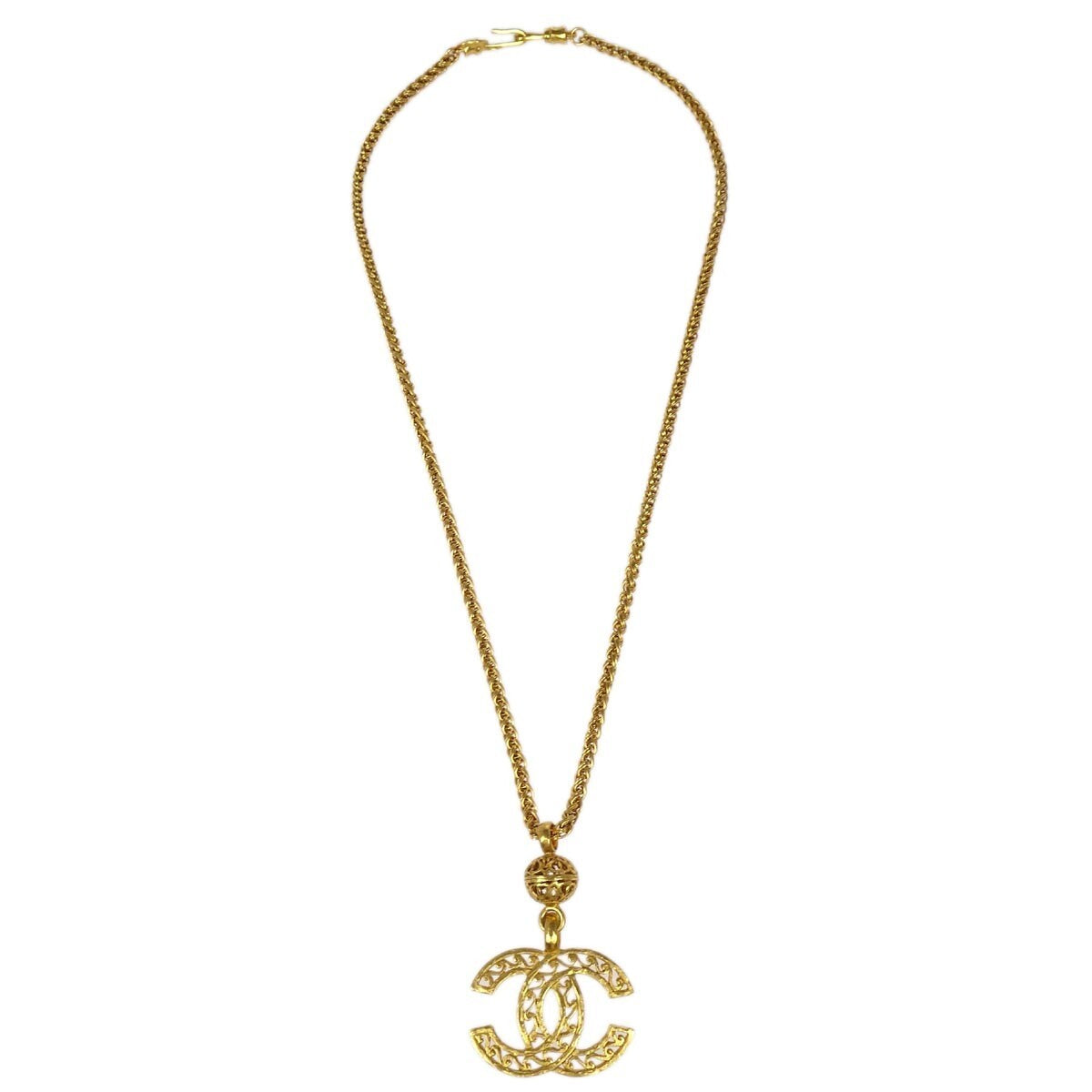 Chanel CC Pendant Necklace Metal