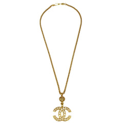 Chanel CC Pendant Necklace Metal