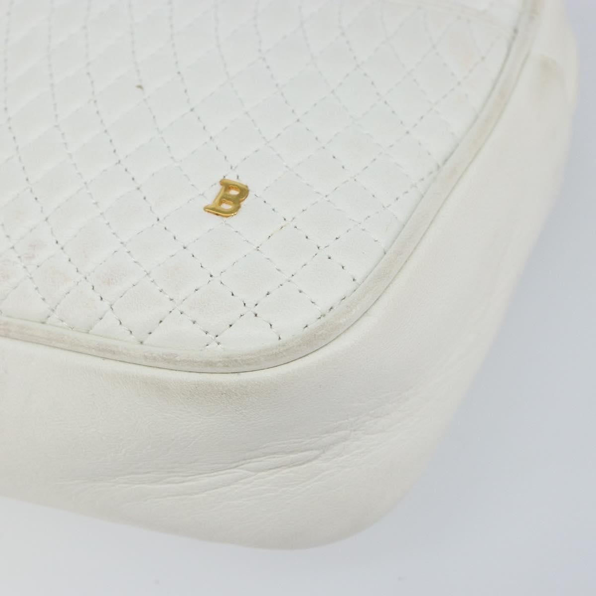 Bally Vintage Chain Shoulder Bag Quilted Leather