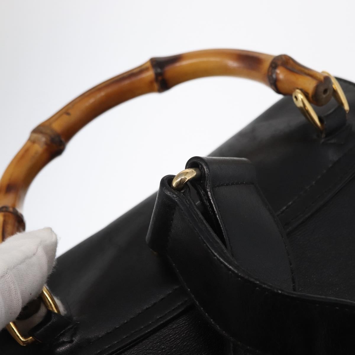 Gucci Vintage Bamboo Backpack Leather
