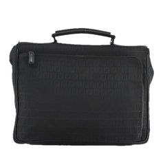 Fendi Convertible Pushlock Flap Satchel Zucca Canvas and Leather